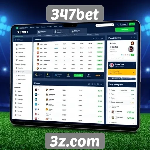 Exploração da interface do usuário em 347bet