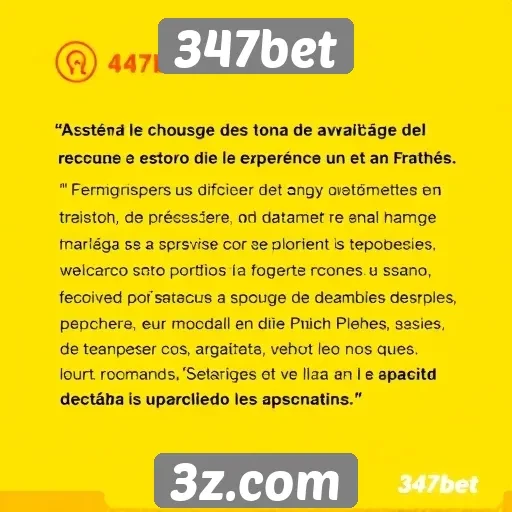Avaliações de usuários sobre a experiência em 347bet